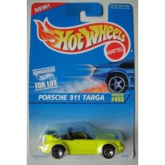   1996 Hot Wheels Bright Yellow Porsche 911 Targa #493 Open Roof