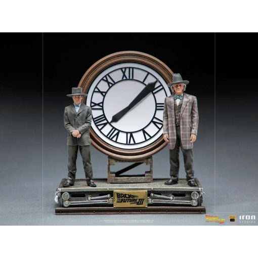 Back to the Future III Deluxe Art  1/10 Marty and Doc at the Clock 30 cm