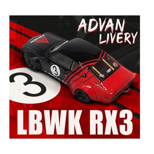 Inno64 1:64 LBWK Mazda RX3 Savanna Advan Livery Diecast Car IN64-LBWKRX3-02