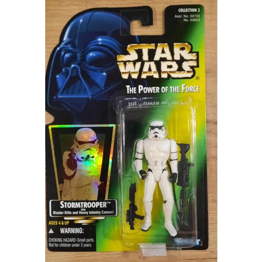 Star wars potf stormtrooper (holo card) 10cm
