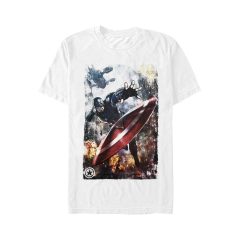 difuzed avangers Captain America White - T-Shirt XL
