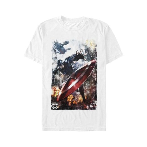 difuzed avangers Captain America White - T-Shirt XL