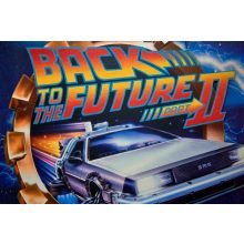 BACK TO THE FUTURE II - WOODART 3D -"Flying Delorean"
