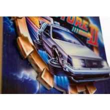 BACK TO THE FUTURE II - WOODART 3D -"Flying Delorean"