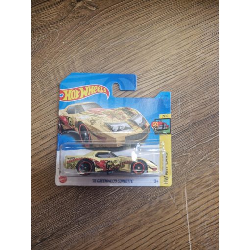  hot wheels 76 greenwood corvette (sárga)