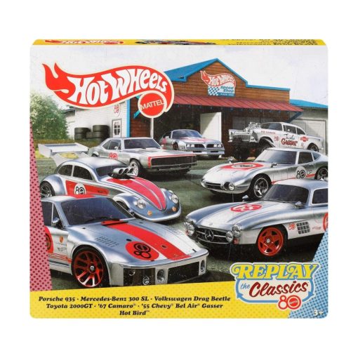 HOT WHEELS 2025 MATTEL 80th ANNIVERSARY REPLAY CLASSIC ZAMAC BOX SET - 7 PACK