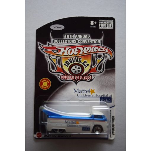 Hot Wheels 18th Collectors Convention 2004 - Pearl White & Blue - VW Drag Truck