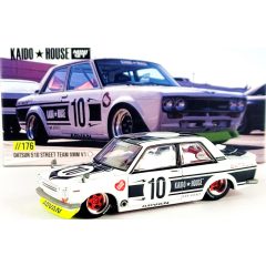   Kaido House x Mini GT Datsun 510 Street Team XMM V1  WHITE  KHMG176 1/64