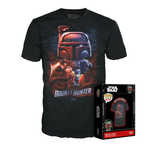 FUNKO POP STAR WARS BOBA FETT BOUNTY HUNTER T-SHIRT L